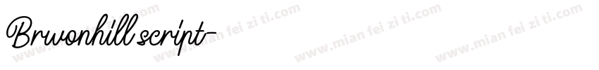Brwonhill script字体转换